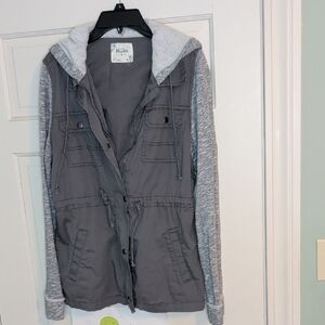 Mudd Jacket Gray With Hood